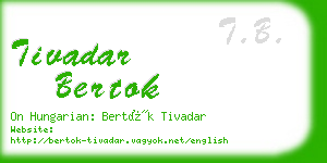 tivadar bertok business card